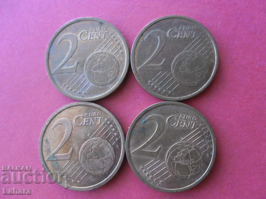 2 euro cents 2003 Germany letters A F J D