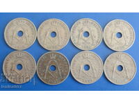 Belgia 1913-29 - 25 centime (8 bucăți)