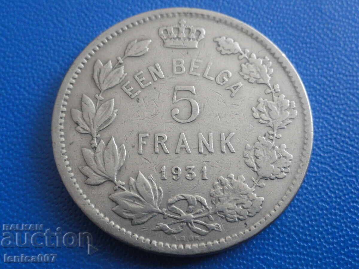 Licitație Belgia 1931 - 5 franci