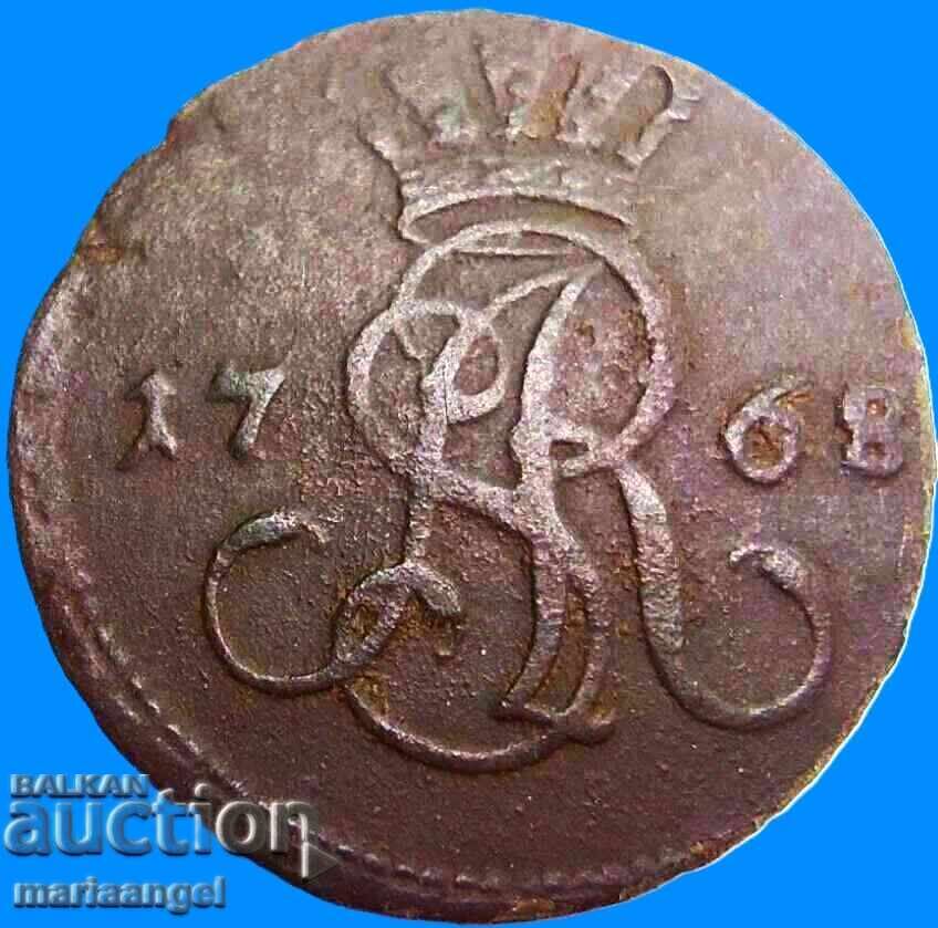 Licitație 1 grosz 1768 Polonia Cracovia Poniatowski - rar!
