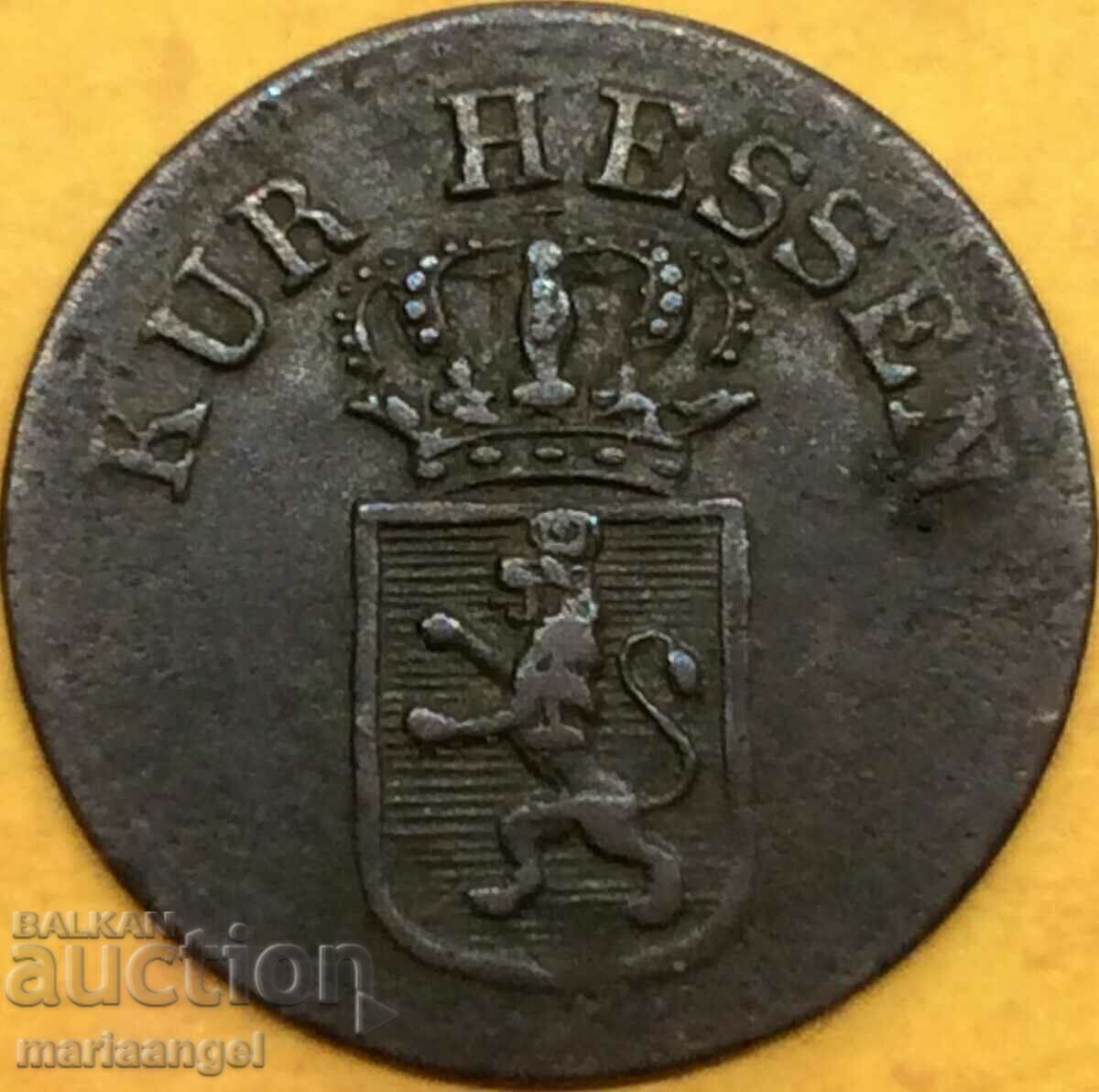 Livrarea 1/4 Kreuzer 1827 Germania Hessian Med