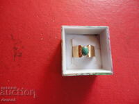 Gold-plated ring with turquoise D.C.S