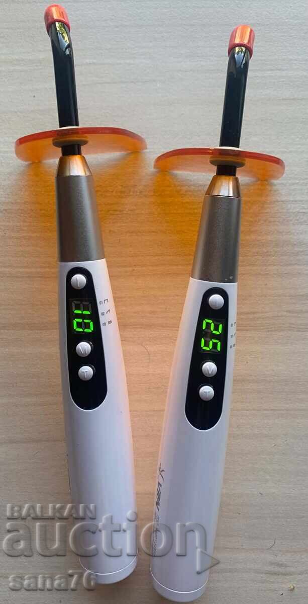 Photopolymer curing light (2 pcs.) with rechargeable batteries with price € 50.00 | 97.79 BGN Photopolymer curing light (2 pcs.) with rechargeable batteries with price € 50.00 | 97.79 BGN