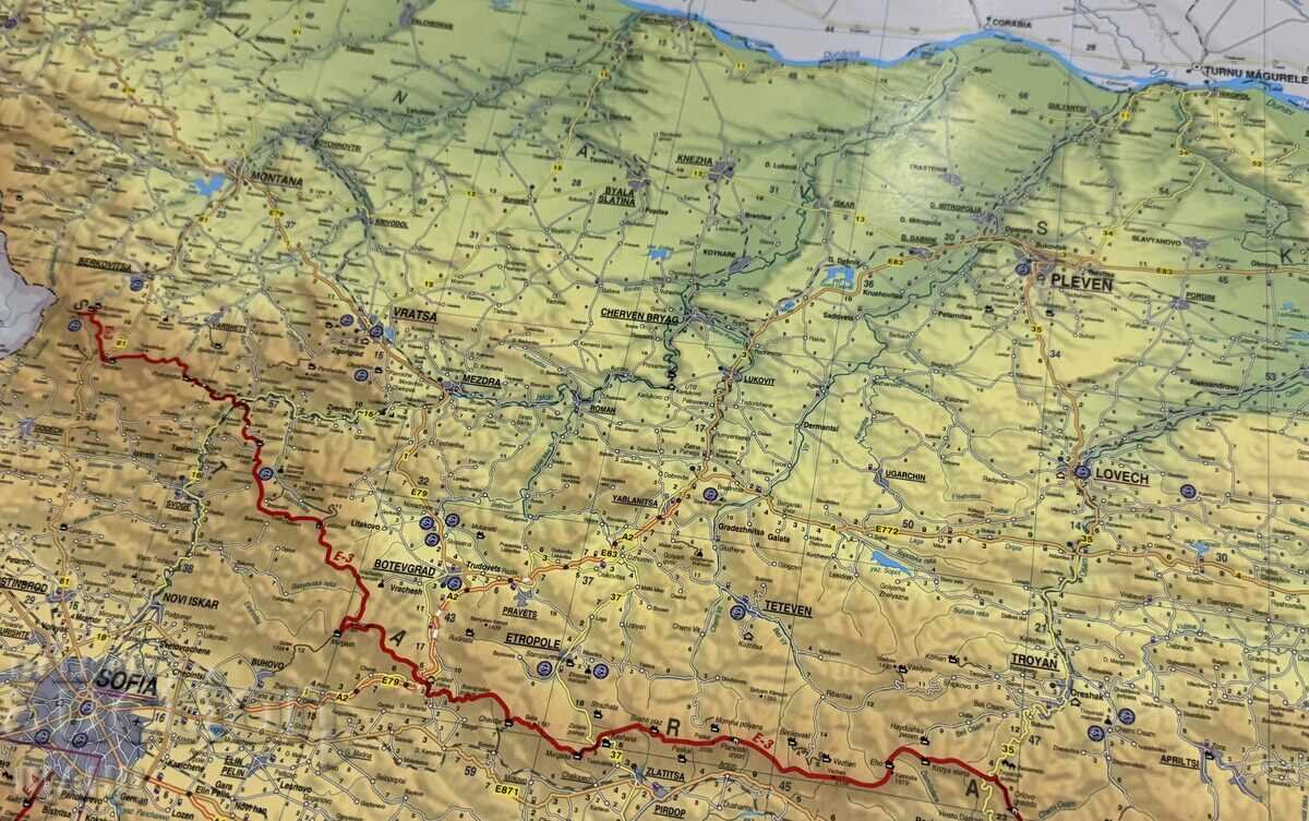 Veche hartă turistică a cabanelor montane din Bulgaria - 5