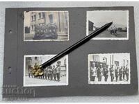 Old photos Soldiers Military Bulgaria glued on cardboard