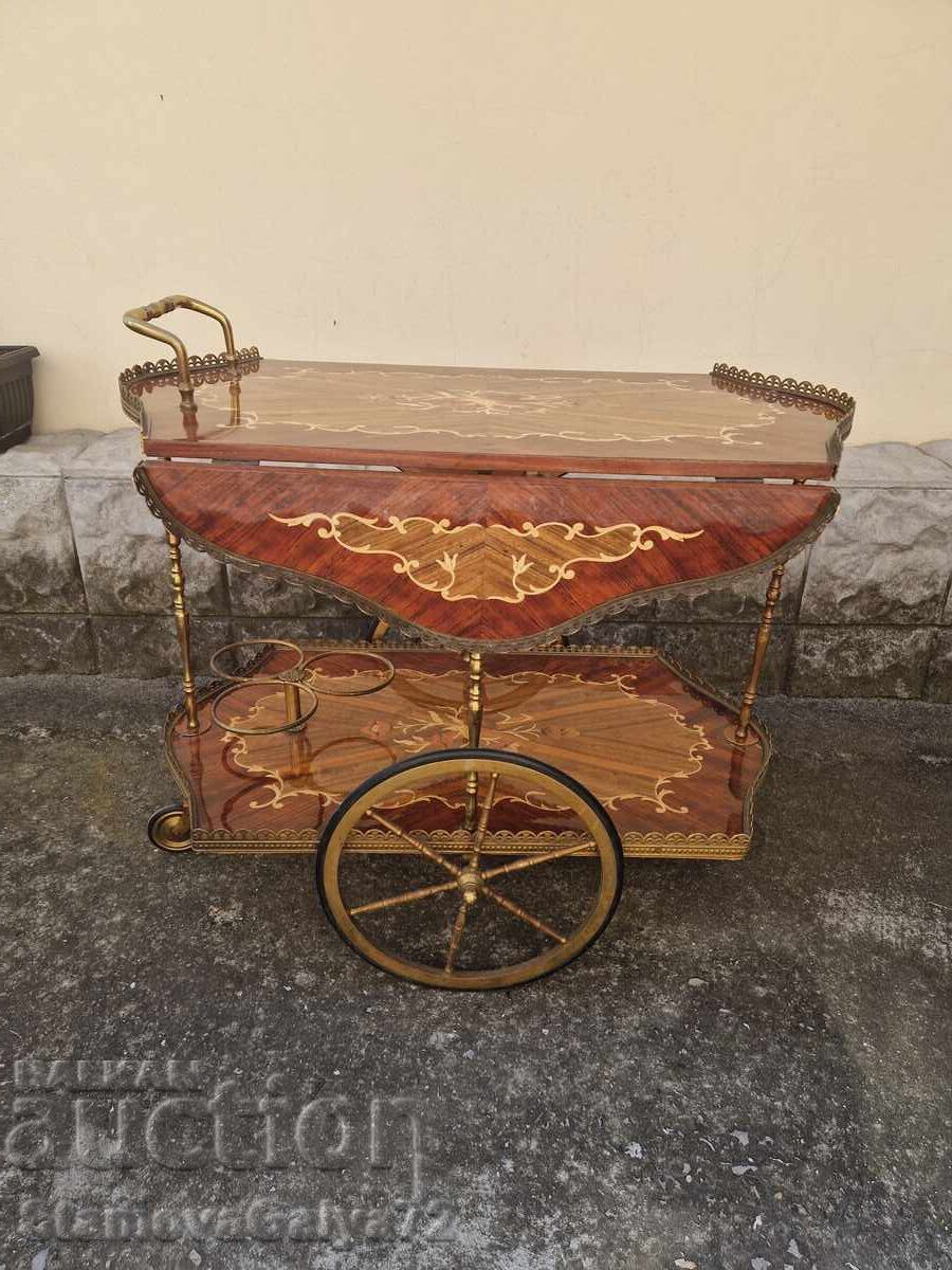Livrarea Minunat cărucior de servire antic belgian