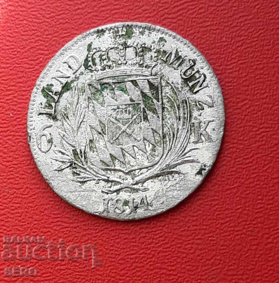 Germania-Bavaria-6 Kreuzer 1814