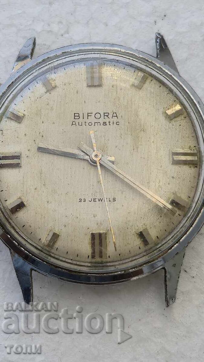 Auction  BIFORA AUTOMATIC 23 JEWELS GERMANY RARE WORKING NO WARRANTY