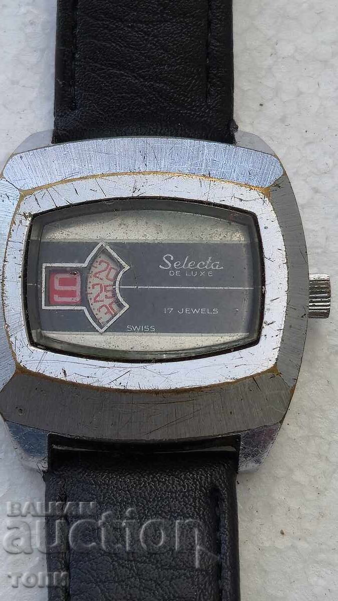 SELECTA DE LUXE DIGITAL SWISS MADE RARE NOT WORKING NO PRICE !!! with price € 1.50 | 2.93 BGN SELECTA DE LUXE DIGITAL SWISS MADE RARE NOT WORKING NO PRICE !!! with price € 1.50 | 2.93 BGN