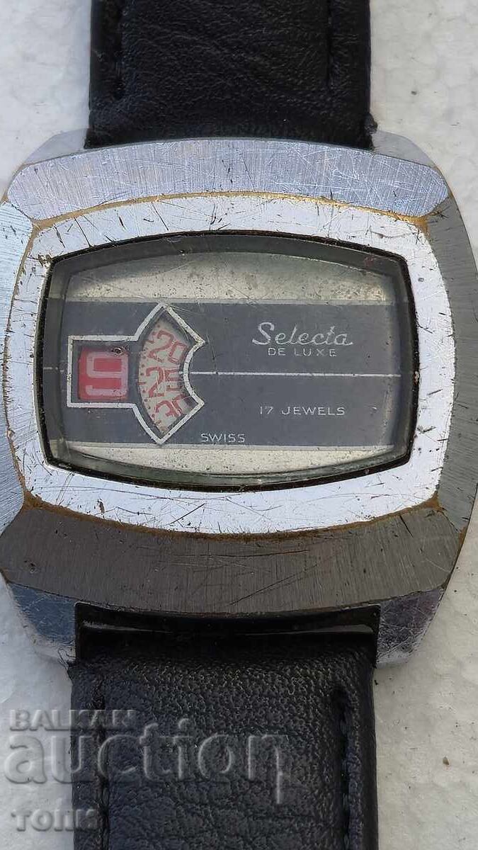 Auction SELECTA DE LUXE DIGITAL SWISS MADE RARE NOT WORKING NO PRICE !!! Auction SELECTA DE LUXE DIGITAL SWISS MADE RARE NOT WORKING NO PRICE !!!