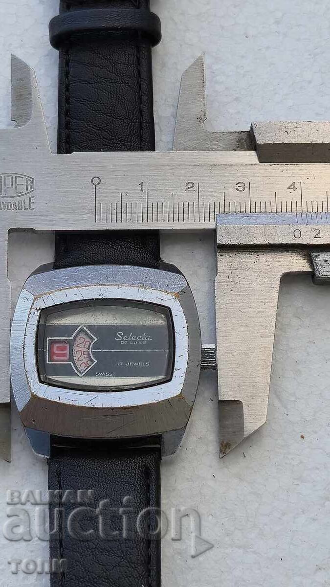 SELECTA DE LUXE DIGITAL SWISS MADE RARE NOT WORKING NO PRICE !!! - 6 SELECTA DE LUXE DIGITAL SWISS MADE RARE NOT WORKING NO PRICE !!! - 6
