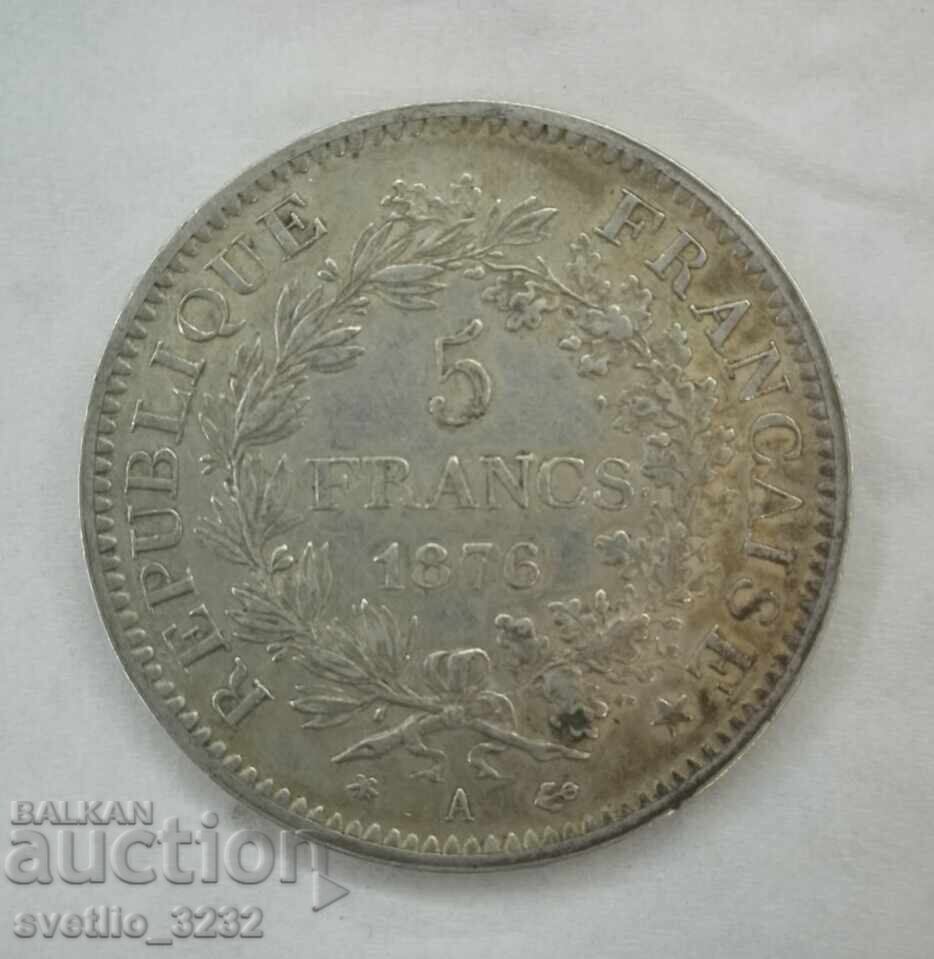 5 φράγκα 1876 Ηρακλής 5 φράγκα 1876 Ηρακλής