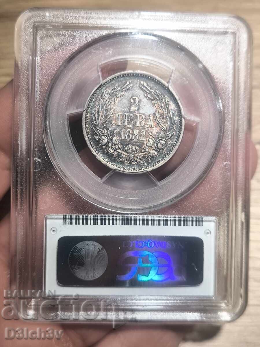 Licitație 2 lei 1882 AU 58 * NGC ⭐ AU58