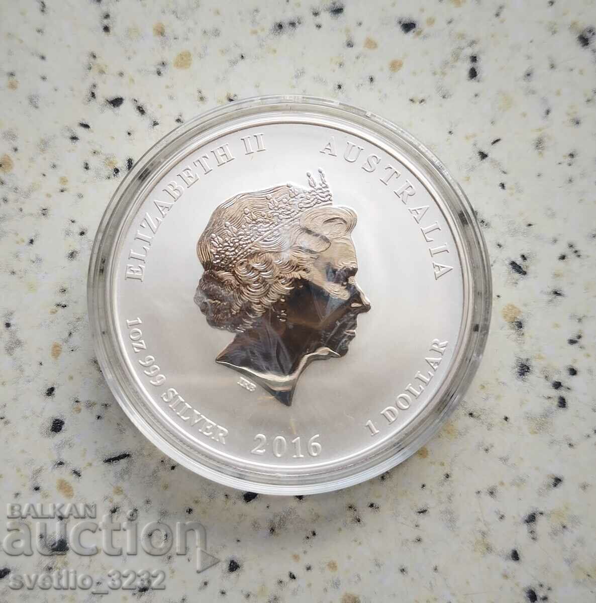 Argint 1 OZ 2016 Maimuțe cu preț € 155.00 | 303.15 BGN