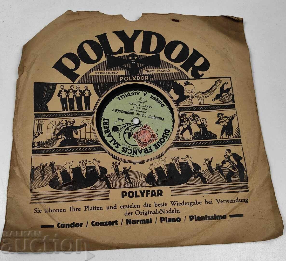 OLD GRAMOPHONE RECORD FROM THE KINGDOM OF BULGARIA with price € 9.00 | 17.60 BGN