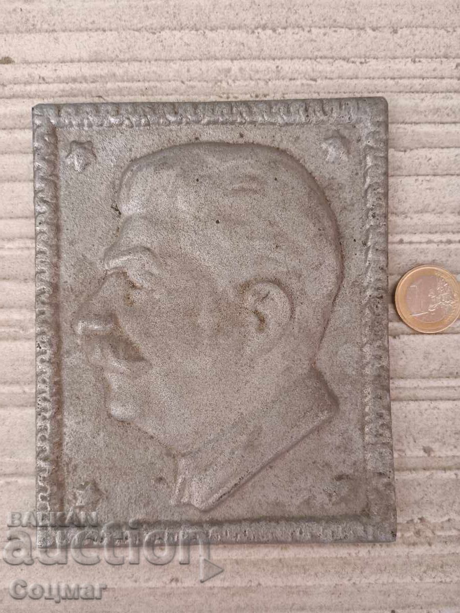 Iosif Vissarionovici Stalin basorelief metalic 12/15 cm Iosif Vissarionovici Stalin basorelief metalic 12/15 cm