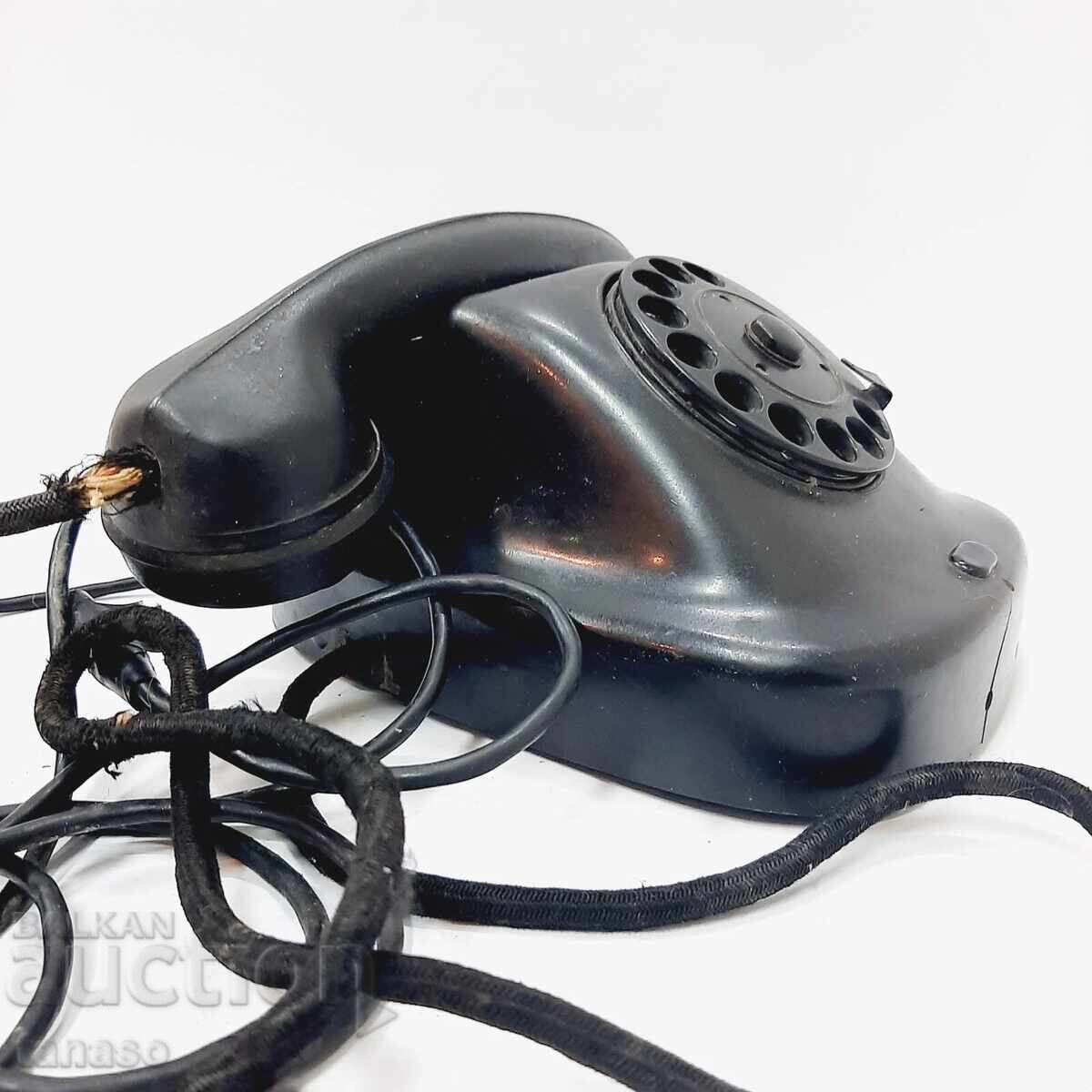 Livrarea Vechi telefon cu disc din bachelită (13.4)