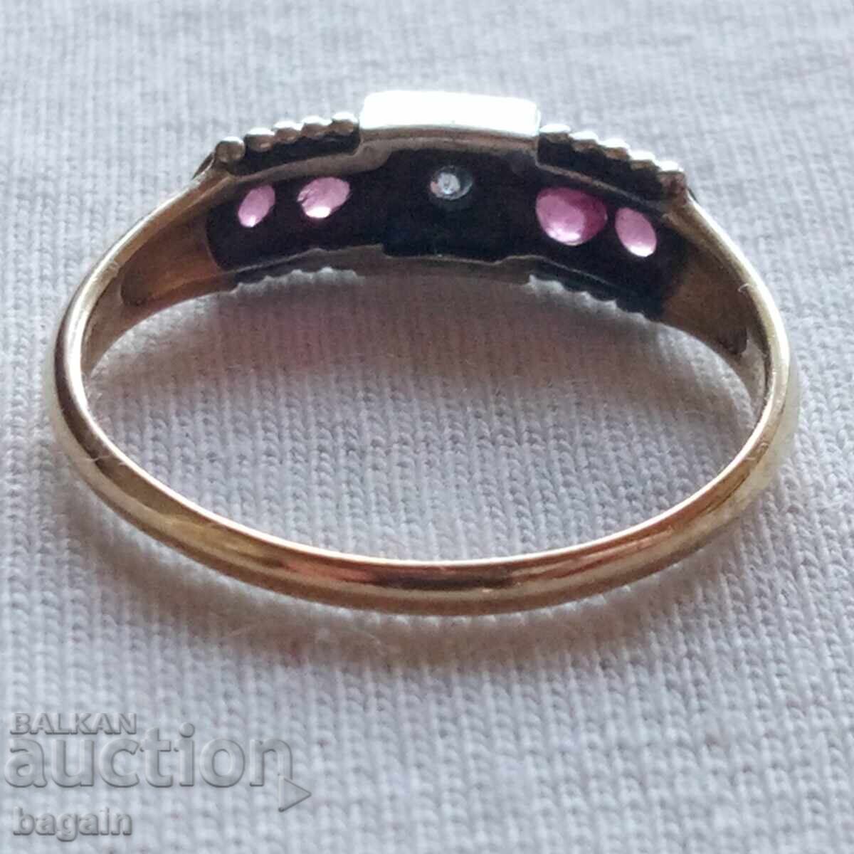 Ruby and gold-plated ring. Silver with price € 25.00 | 48.90 BGN Ruby and gold-plated ring. Silver with price € 25.00 | 48.90 BGN