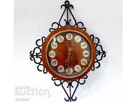 Jantar retro Soviet wall clock USSR