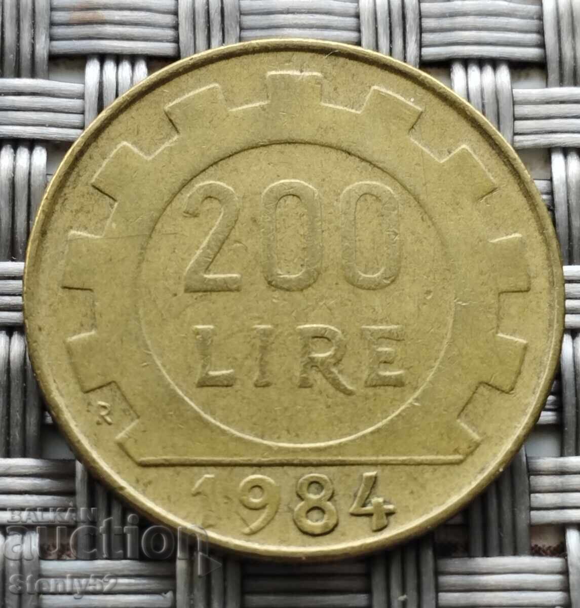 Old coin Italy 1984 L200 Old coin Italy 1984 L200