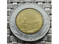 Monedă veche Italia 1991 L500
