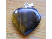 Tiger's Eye Heart Pendant