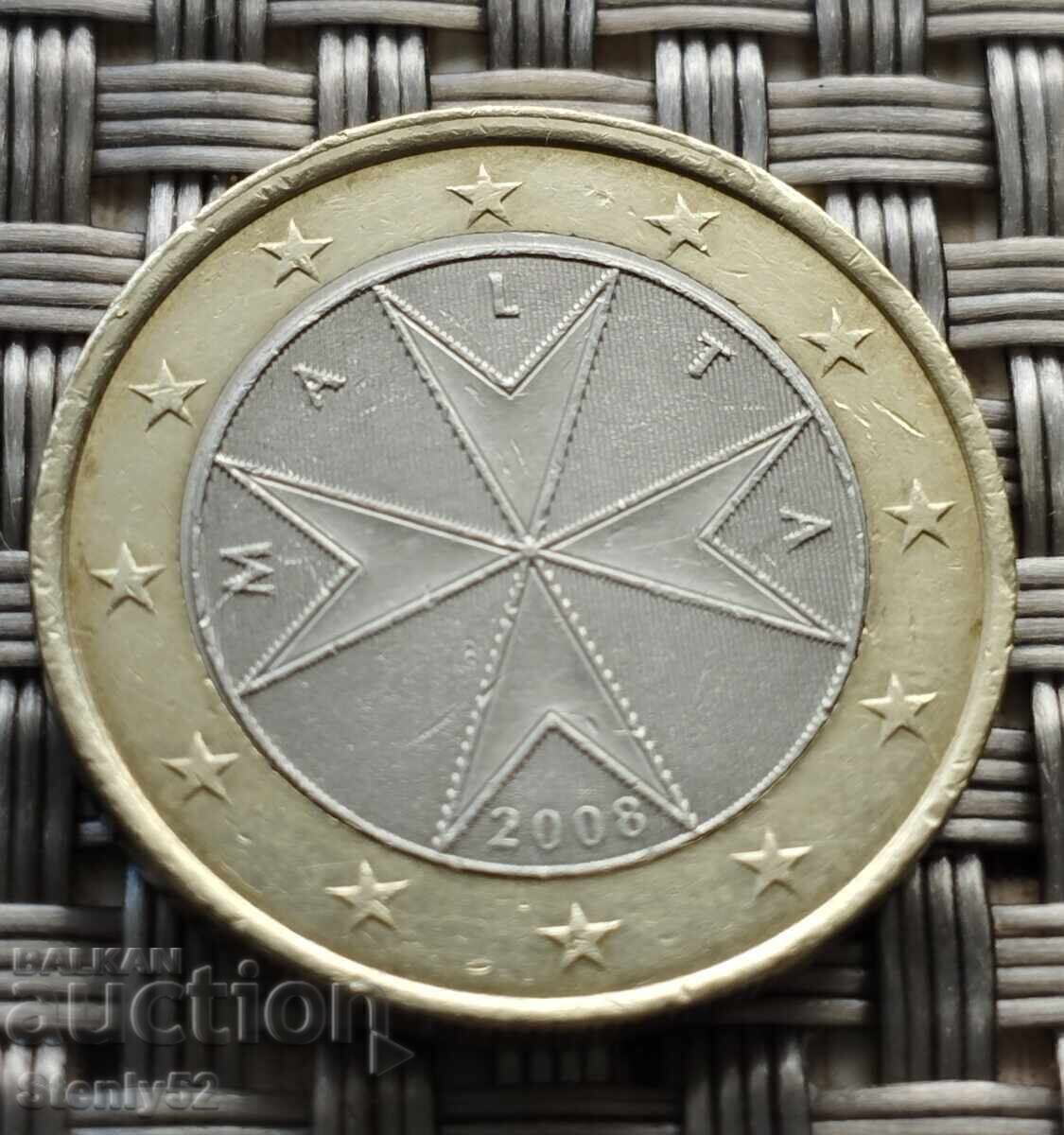 1 ευρώ Μάλτα 2008
