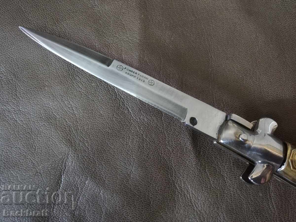 Al Doilea Război Mondial WW2 Cuțit automat german 1943 Eickhorn Solingen cu preț € 349.00 | 682.59 BGN