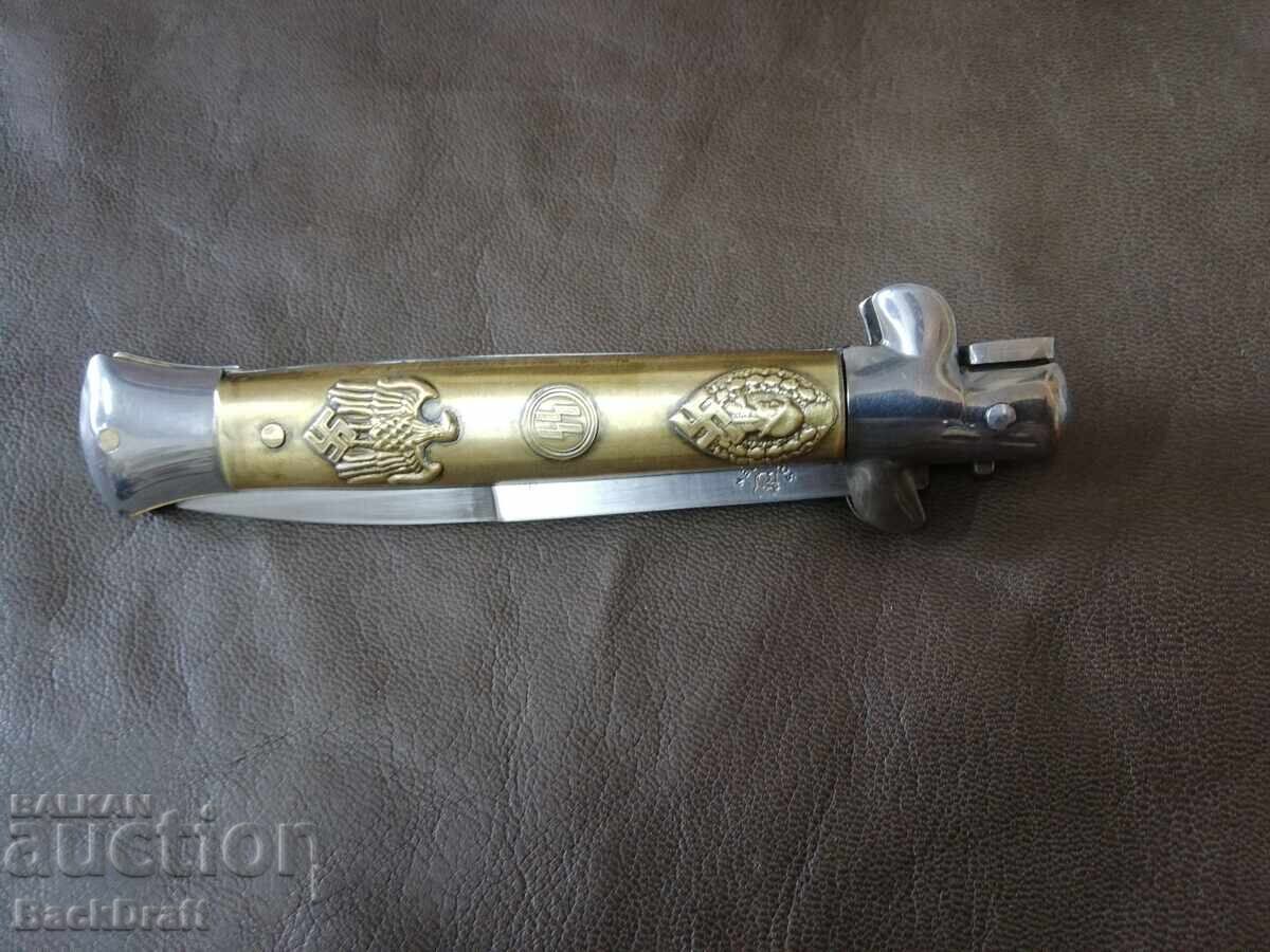 Al Doilea Război Mondial WW2 Cuțit automat german 1943 Eickhorn Solingen - 7