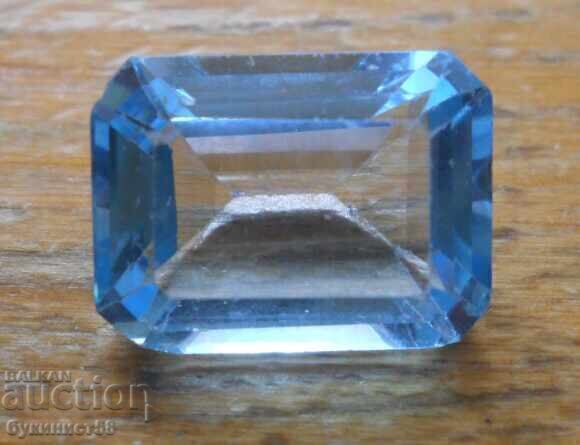 Piatră semiprețioasă fațetată - acvamarin - 13,5 ct