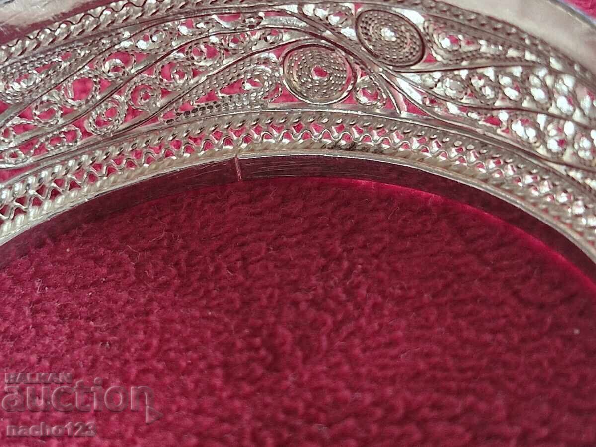 Livrarea Brățară veche superbă din argint filigran