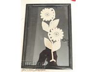 Antique Painting Flower Applied Art on Velvet
