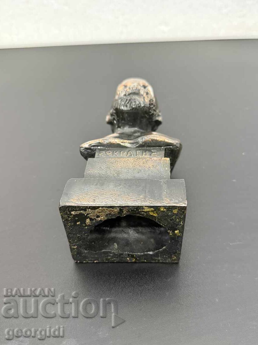 Metal bust of the ancient Greek philosopher Socrates. No. 8181 - 7