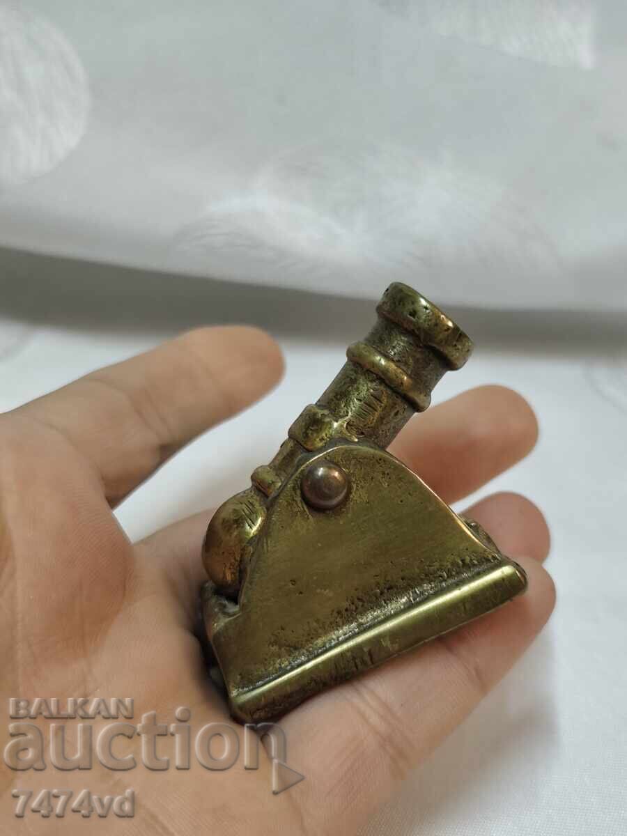 Statuetă din bronz cu Napoleon Bonaparte și tun - 5