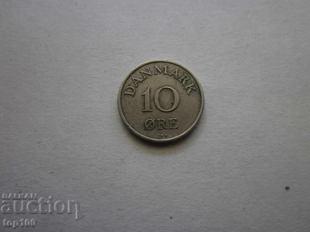 10 ORE DANEMARCA 1956 FĂRĂ SEMN DE MONETĂRIE !!!