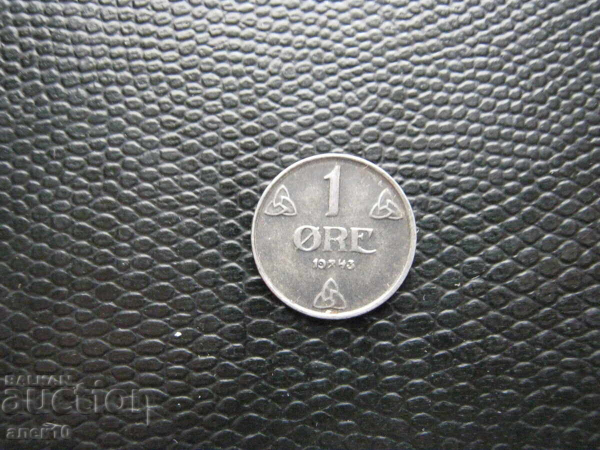 Norvegia 1 ore 1943 cu preț € 0.25 | 0.49 BGN