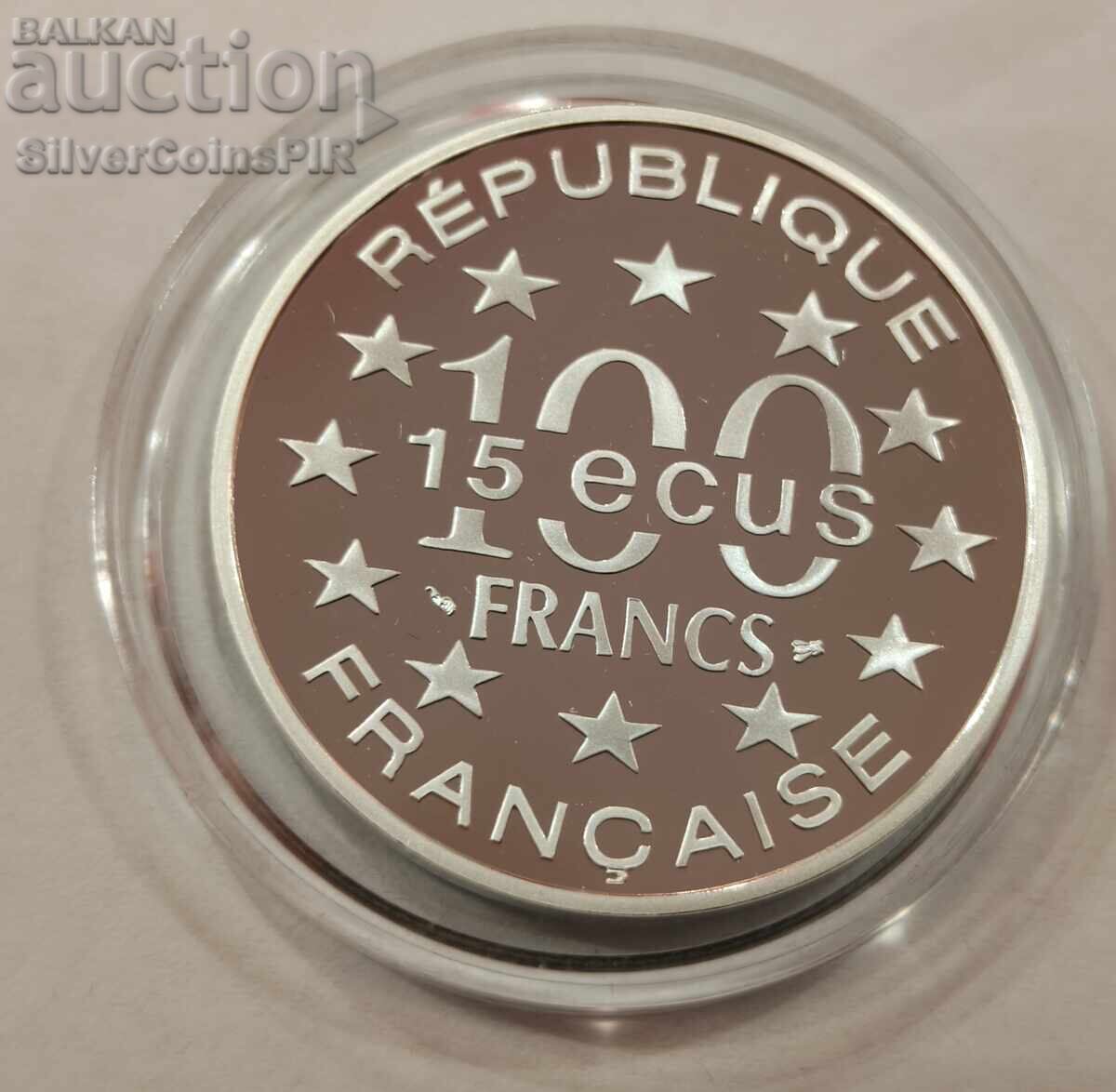 Παράδοση Ασημένιο 15 Ecu Παρθενώνας 1995 Γαλλία 100 Φράγκα Παράδοση Ασημένιο 15 Ecu Παρθενώνας 1995 Γαλλία 100 Φράγκα