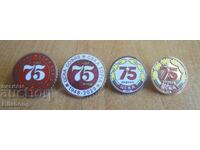 4 badges - 75 years of CSKA football club