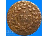 Modena soldo 1783 Italia Ercole d,Este 1765-1802 cupru