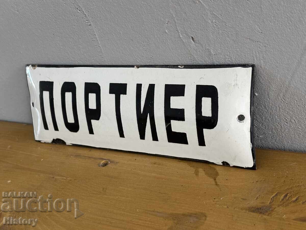 Auction  Enamel plate