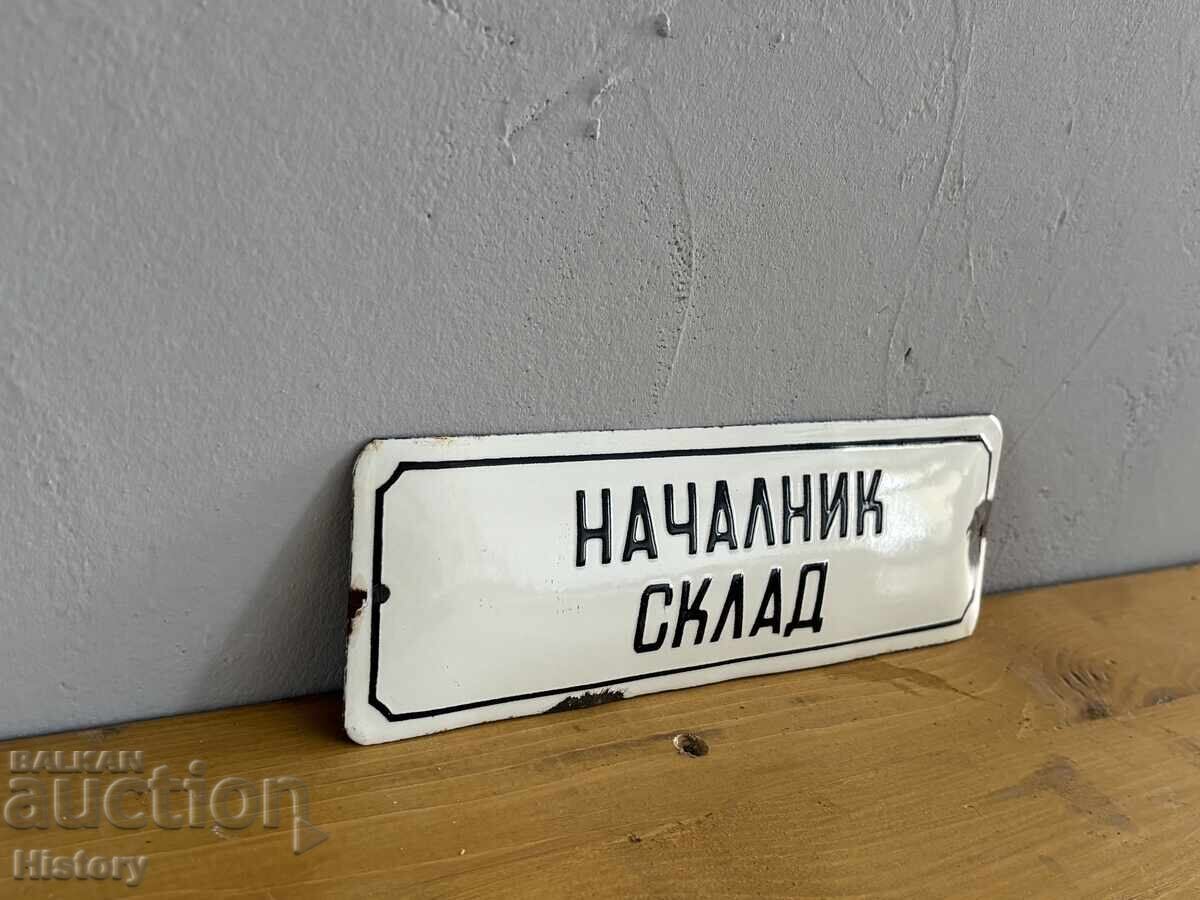 Auction  Enamel plate