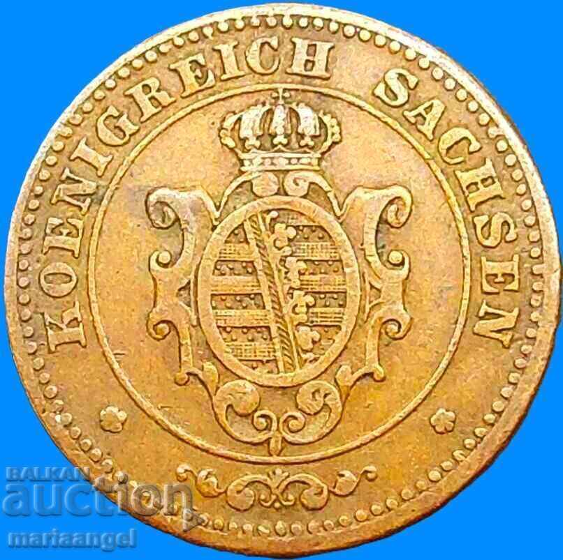 2 пфенига 1869 Германия Саксония с цена € 8.10 | 15.84 лв.