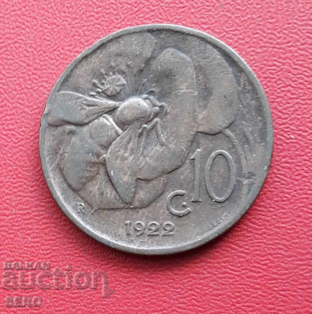 Италия-10 цента 1922