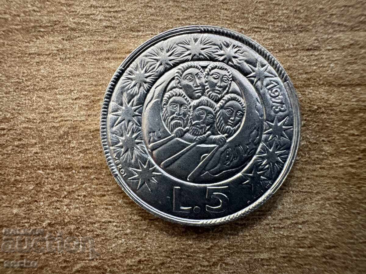 San Marino - 5 lire (1973)
