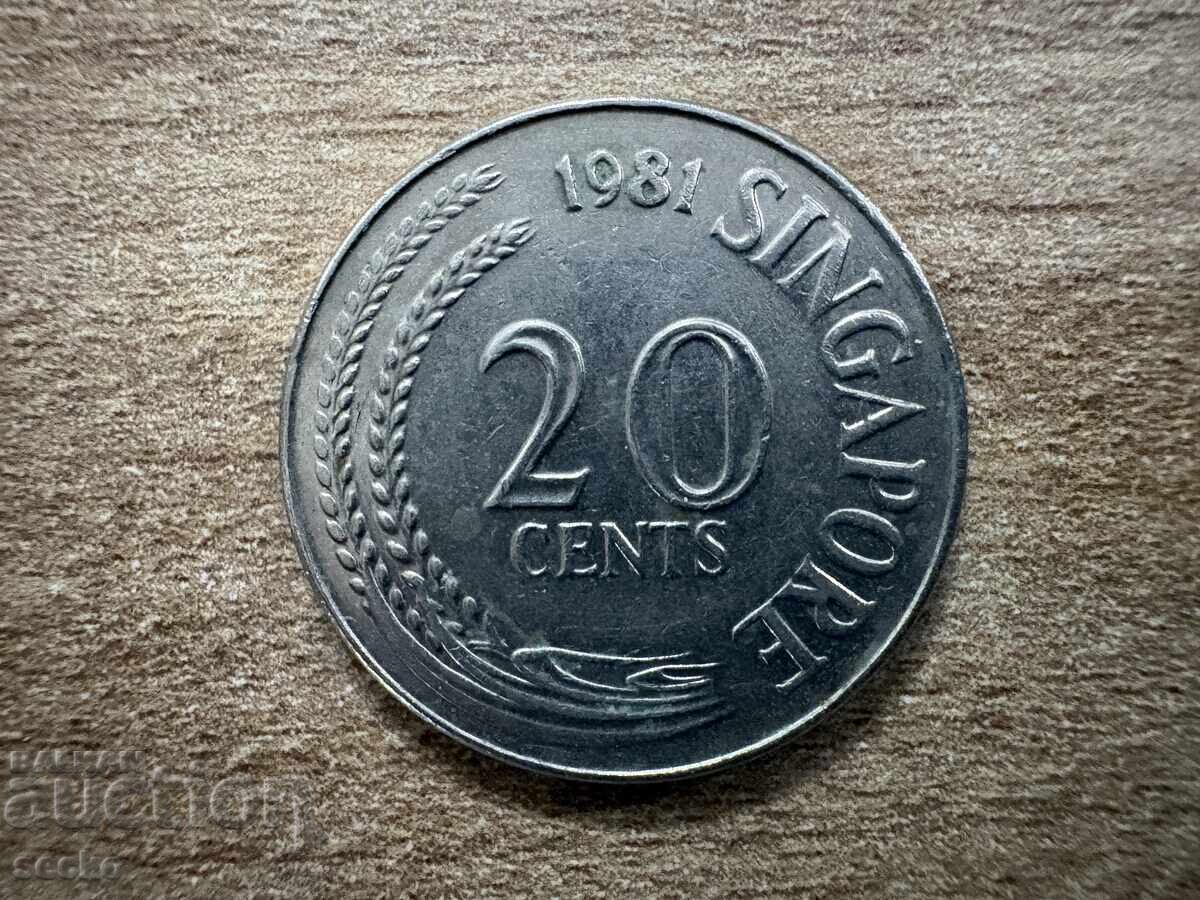Singapore - 20 cenți (1981)