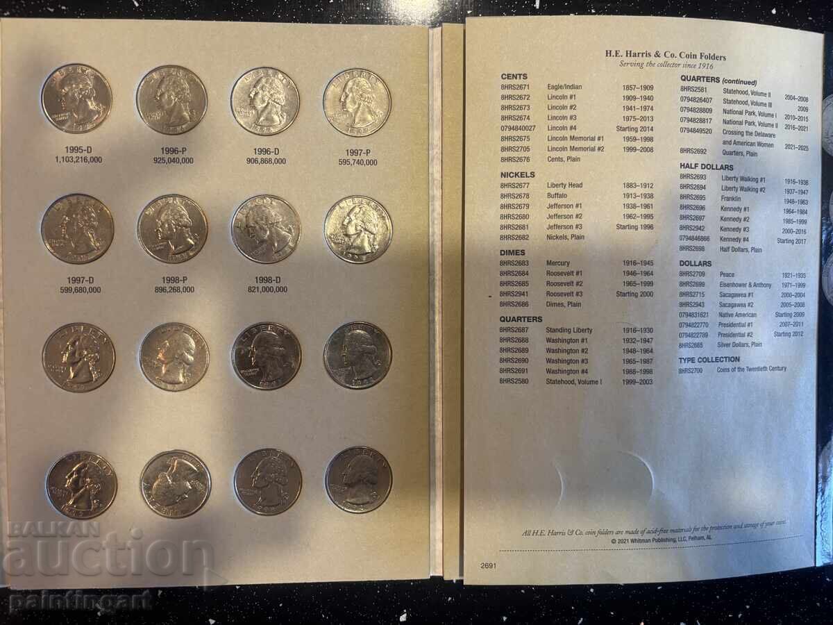 Livrarea FACEȚI O OFERTĂ. - SET DE 25 CENȚI - WASHINGTON 1988-1998 Livrarea FACEȚI O OFERTĂ. - SET DE 25 CENȚI - WASHINGTON 1988-1998