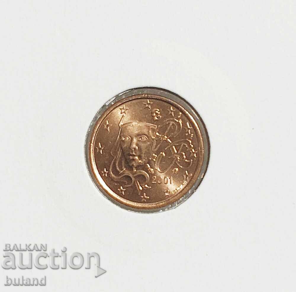 France UNC Euro Coin 1 Cent 2001 Cent France Euro Cent France UNC Euro Coin 1 Cent 2001 Cent France Euro Cent
