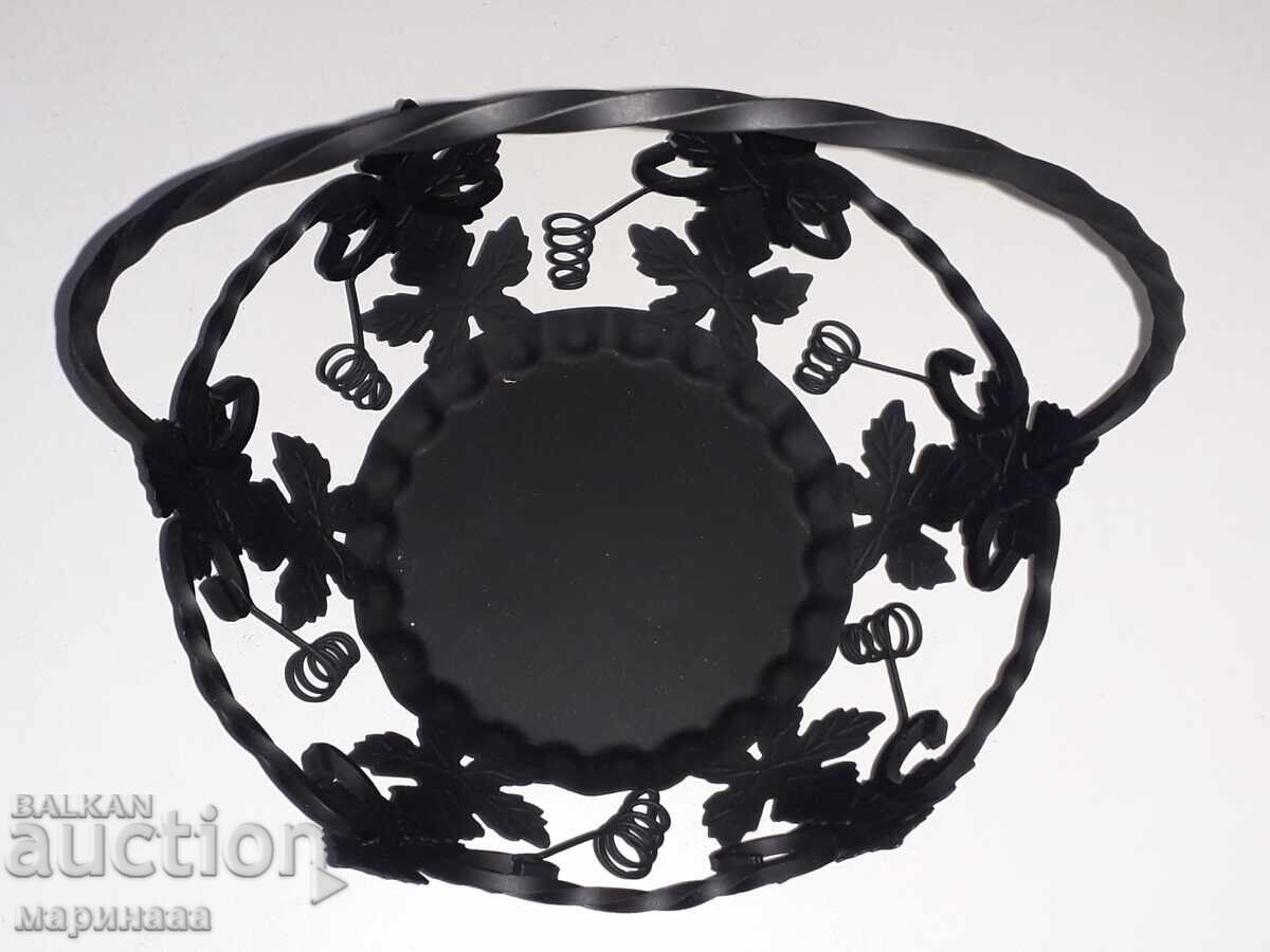 Auction  BASKET. WROUGHT IRON
