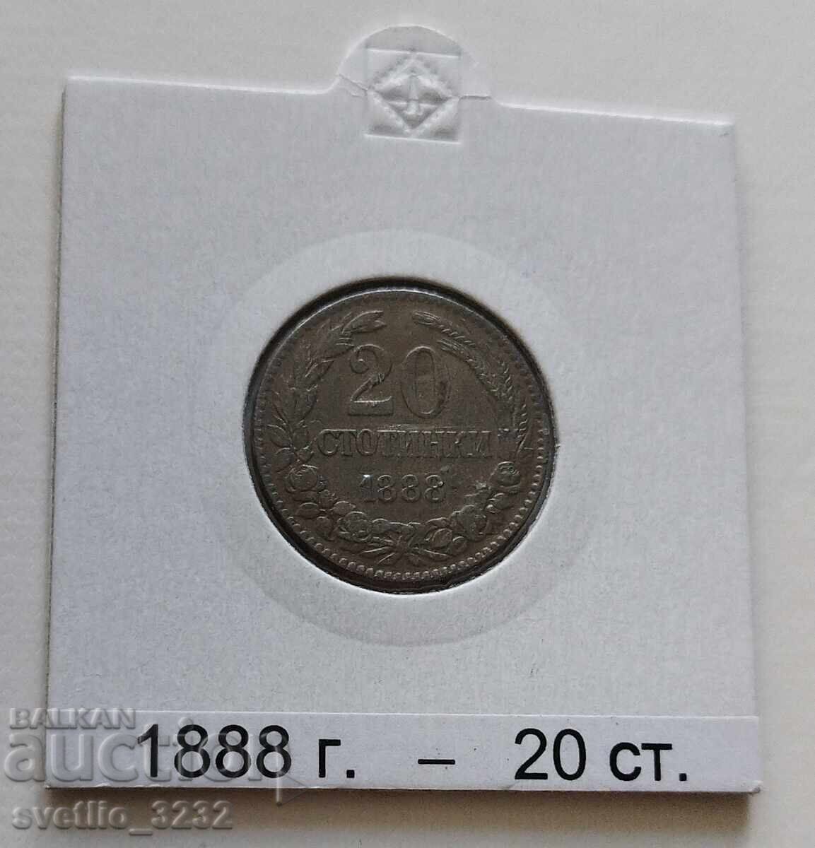 20 de cenți 1888
