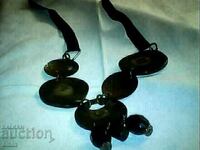 Beautiful necklace made of 3 large bakelite beads